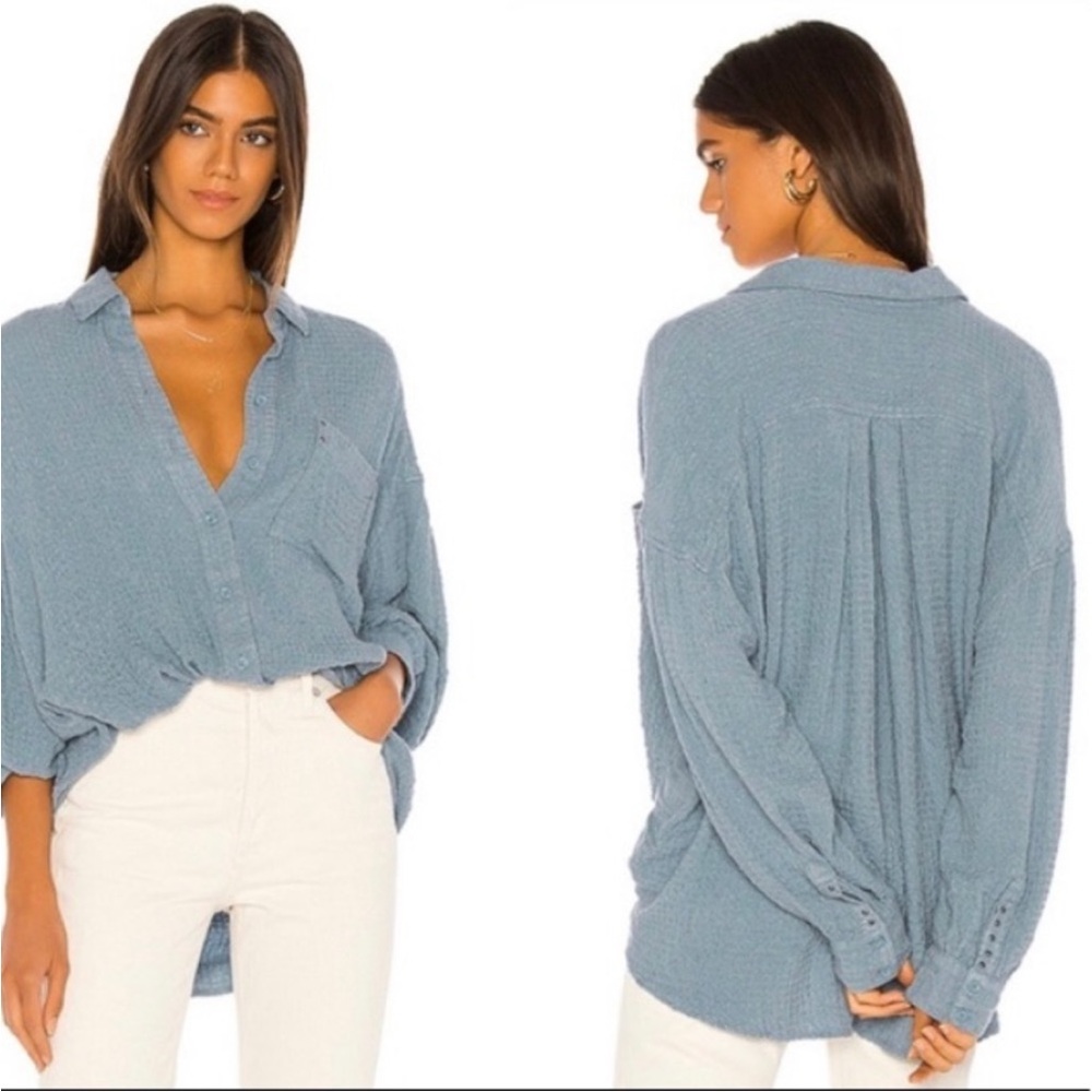 Free People We The Free Hidden Valley Button Down Shirt